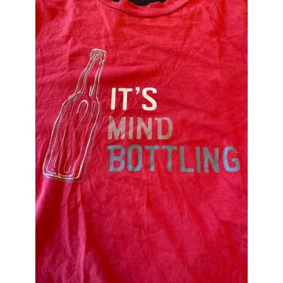 Red Fossil T Shirt It's Mind Bottling Graphic Tee Size Medium - Picture 2 of 5